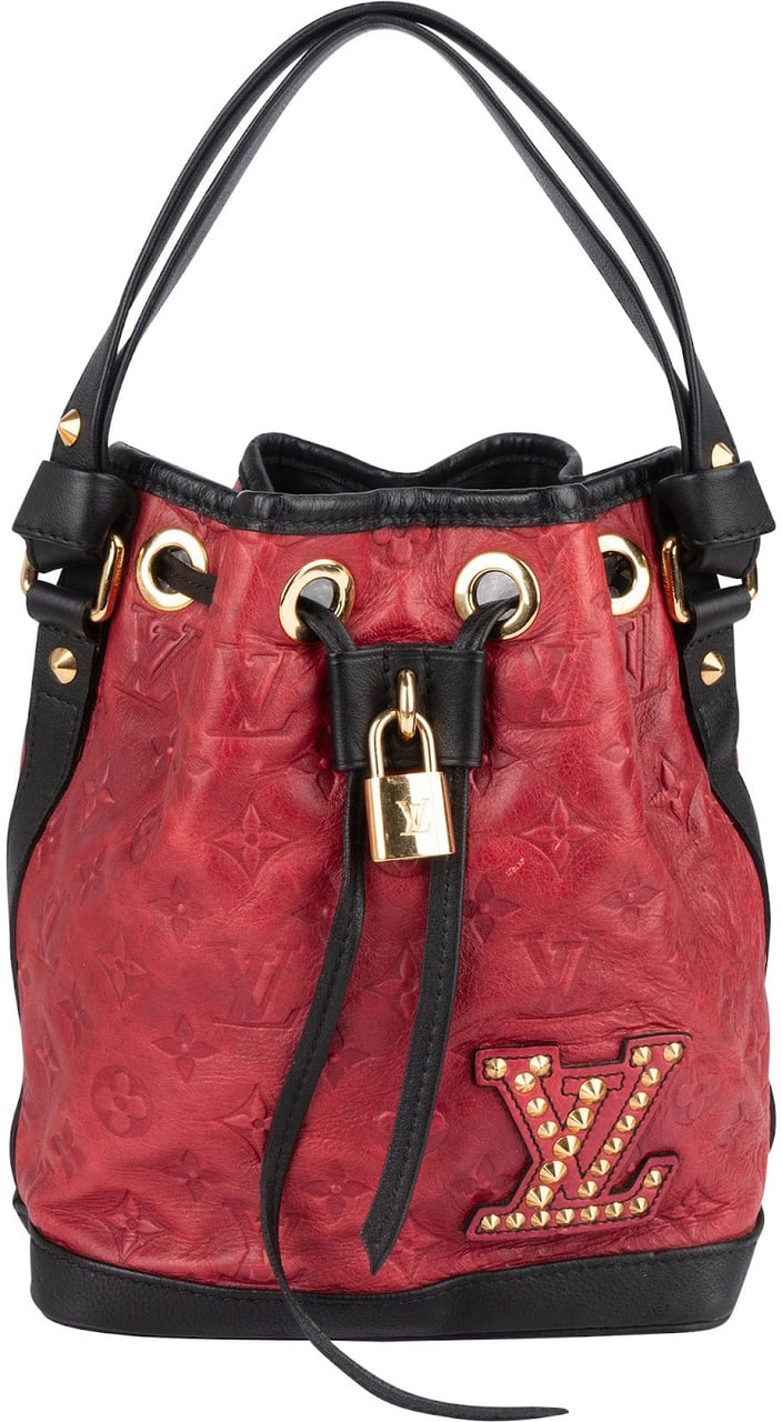 Louis Vuitton Bicolor Leather Empreinte Monogram Limited Double Jeu NéoNoé Handbag Rood