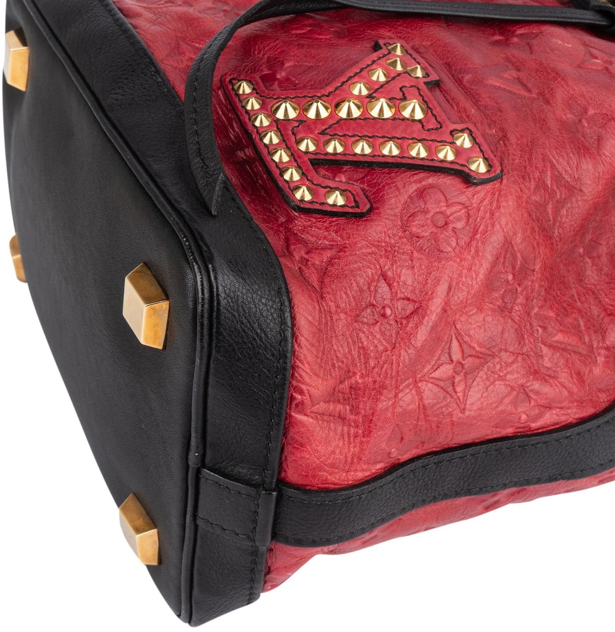 Louis Vuitton Bicolor Leather Empreinte Monogram Limited Double Jeu NéoNoé Handbag Rood