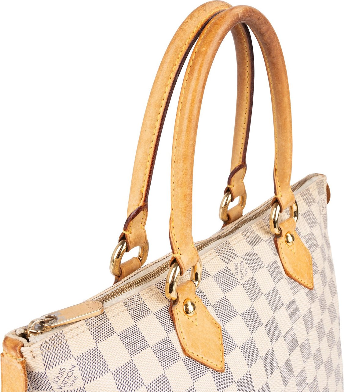 Louis Vuitton Monogram Damier Azur Canvas Saleya PM Handbag Beige