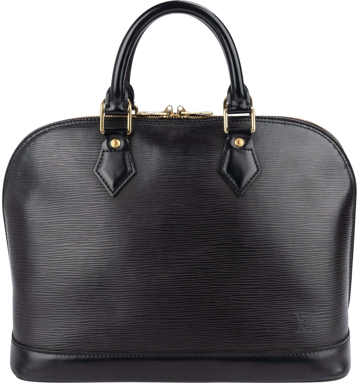 Louis Vuitton Louis Vuitton Noir Epi Leather Alma PM Handbag Zwart