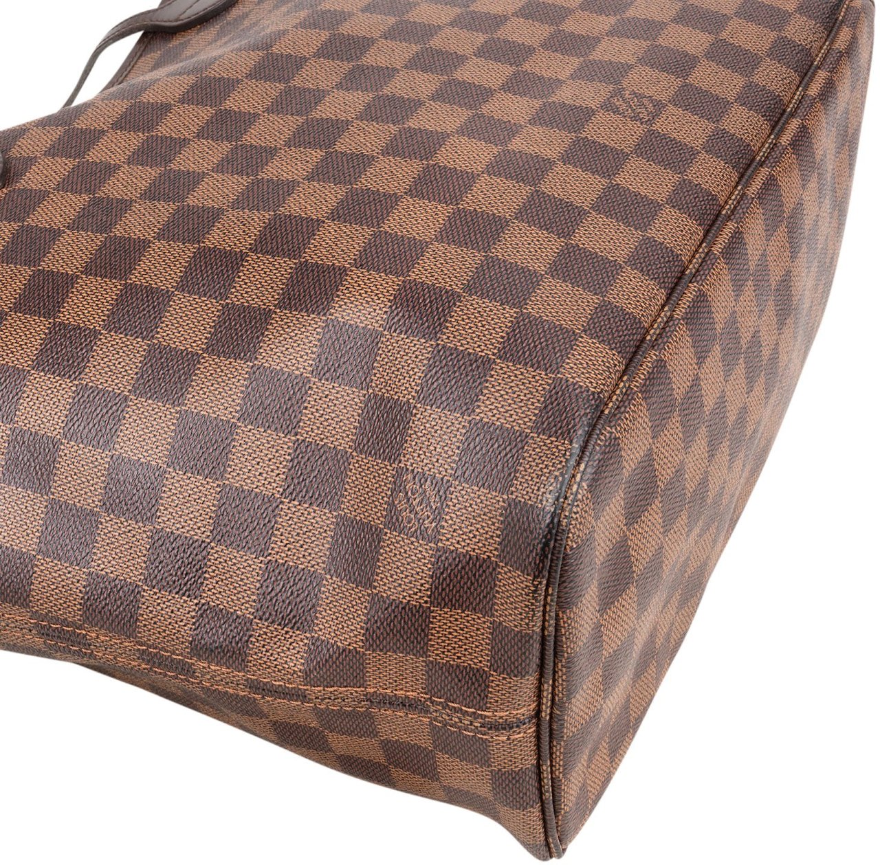 Louis Vuitton Monogram Damier Ebene Neverfull MM Shoulder Bag Bruin