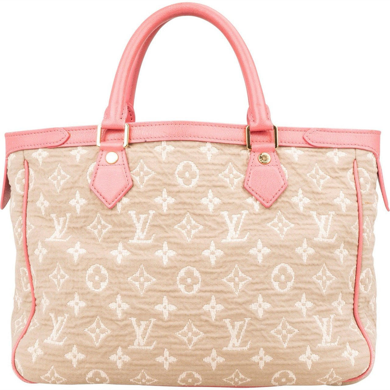 Louis Vuitton Denim Monogram Cabas Sabbia MM Handbag Beige