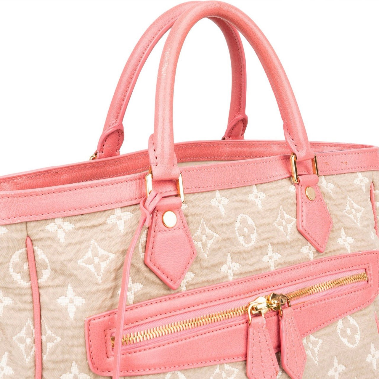 Louis Vuitton Louis Vuitton Denim Monogram Cabas Sabbia MM Handbag Beige