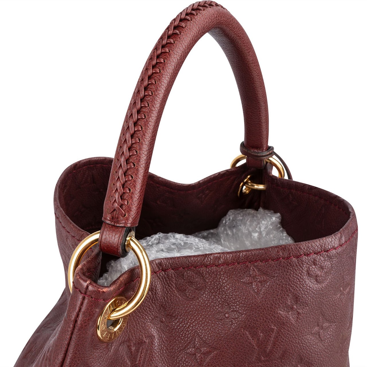 Louis Vuitton Monogram Empreinte Leather Artsy MM Handbag Maroon