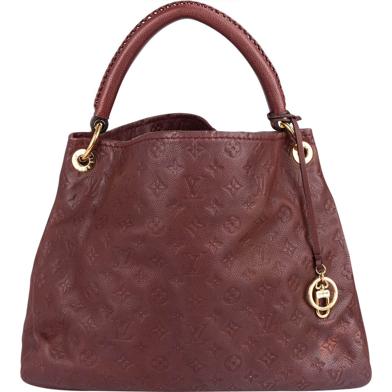 Louis Vuitton Monogram Empreinte Leather Artsy MM Handbag Maroon
