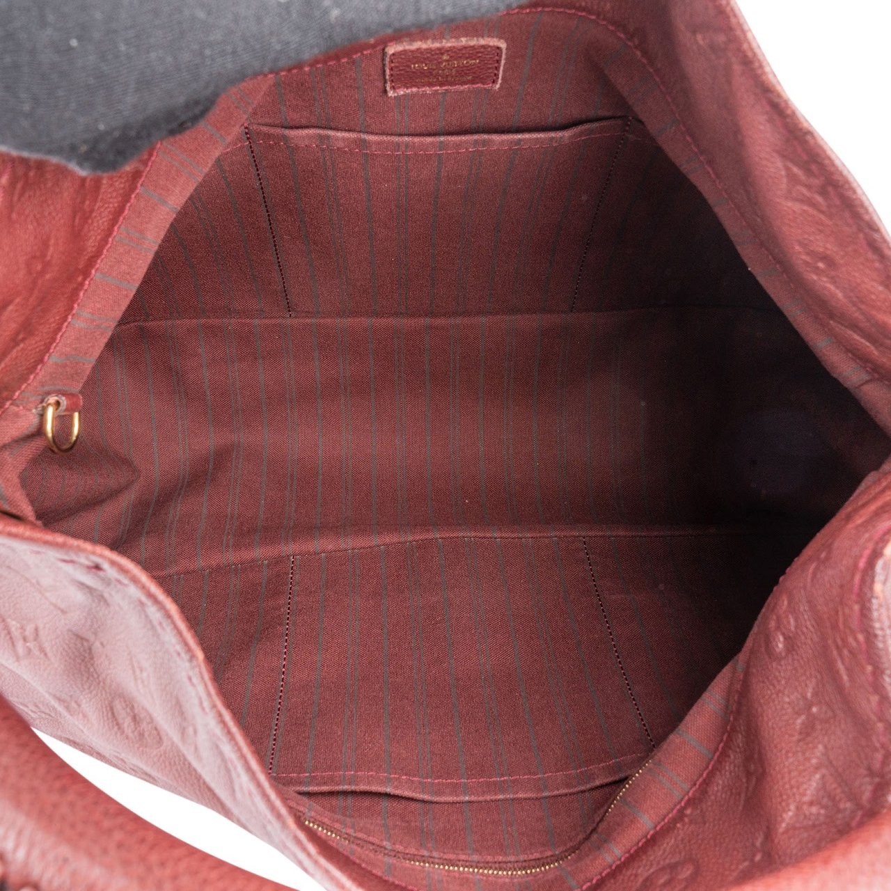 Louis Vuitton Monogram Empreinte Leather Artsy MM Handbag Maroon