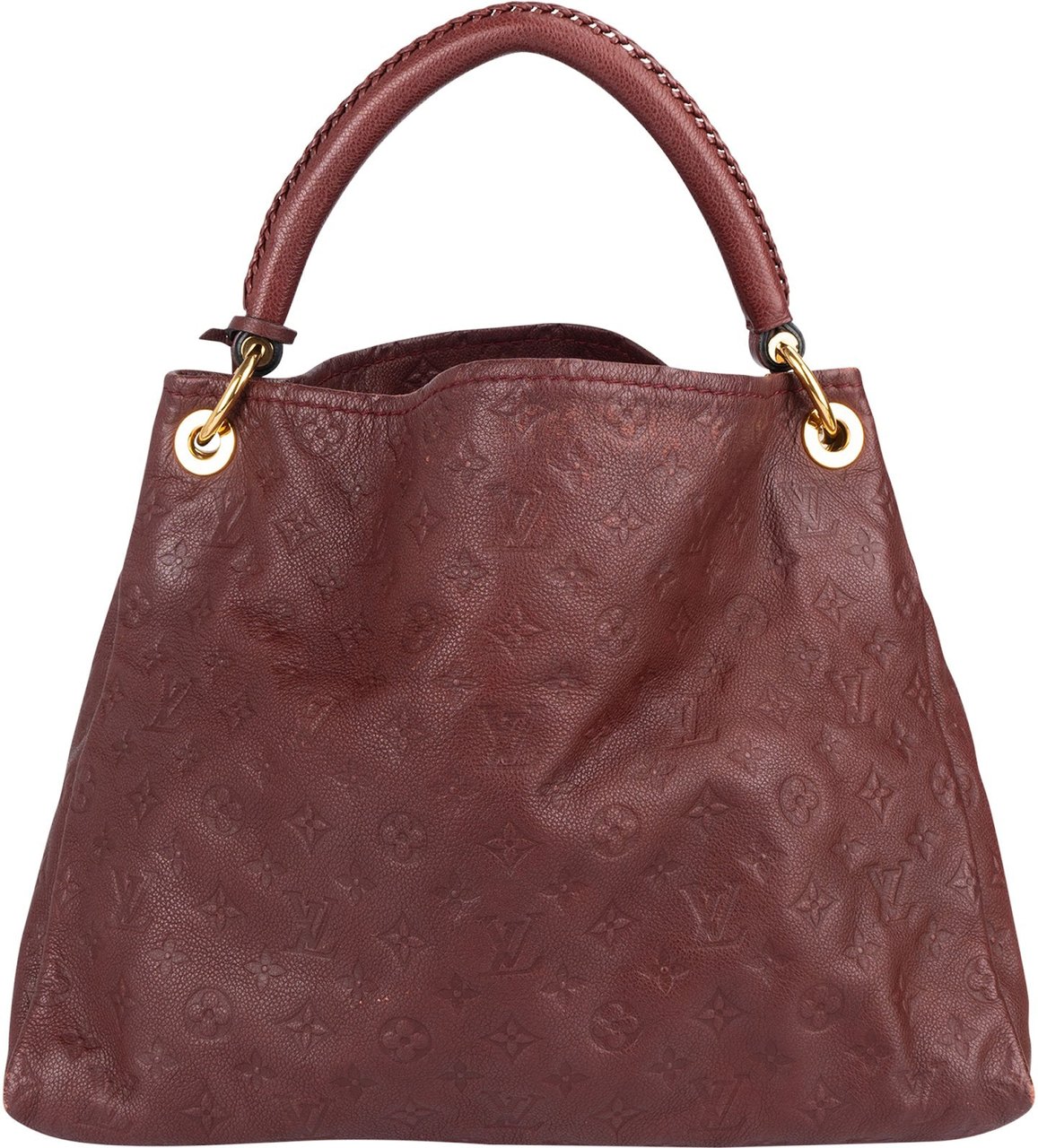 Louis Vuitton Monogram Empreinte Leather Artsy MM Handbag Maroon
