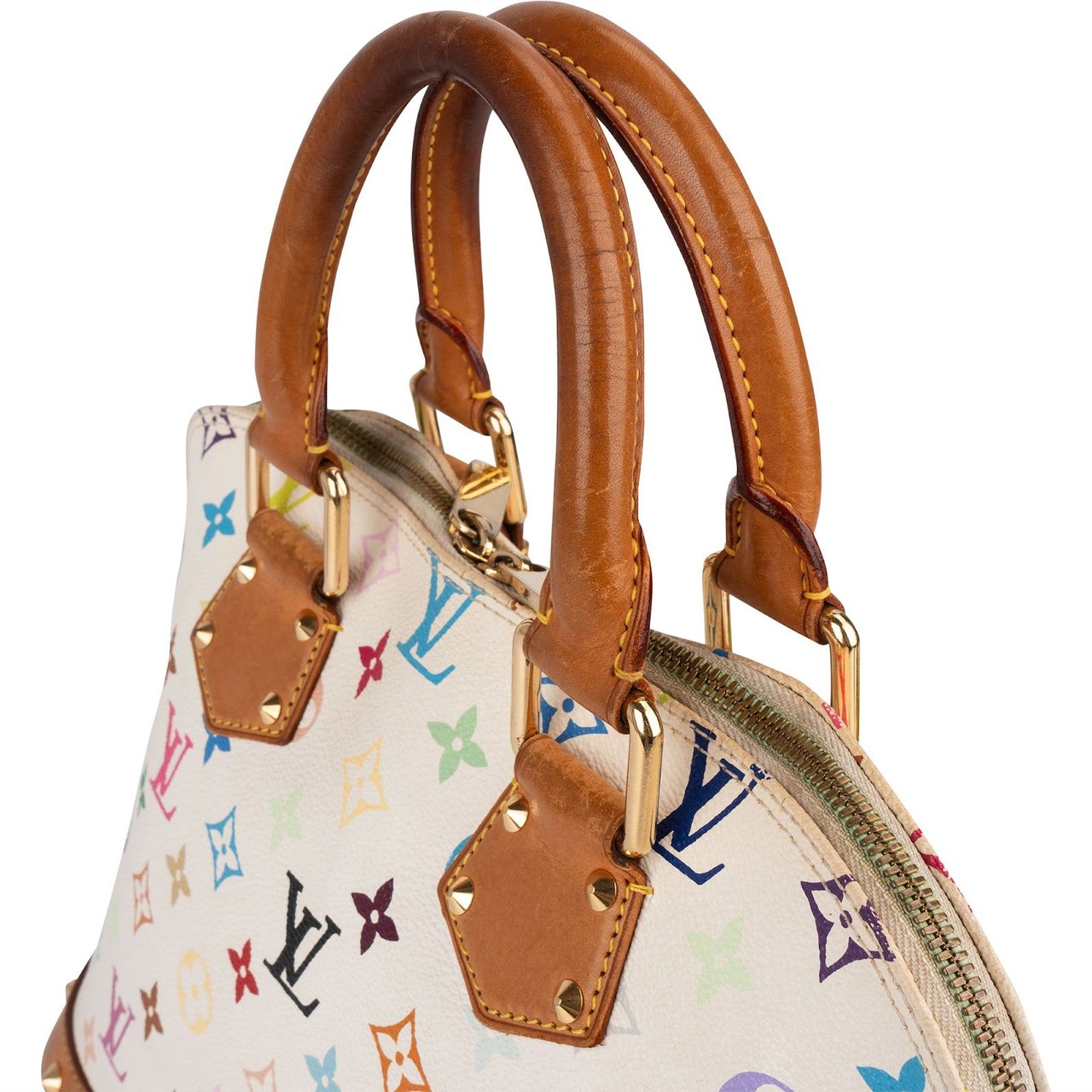Louis Vuitton Monogram Murakami Multicolor Alma PM Handbag Wit