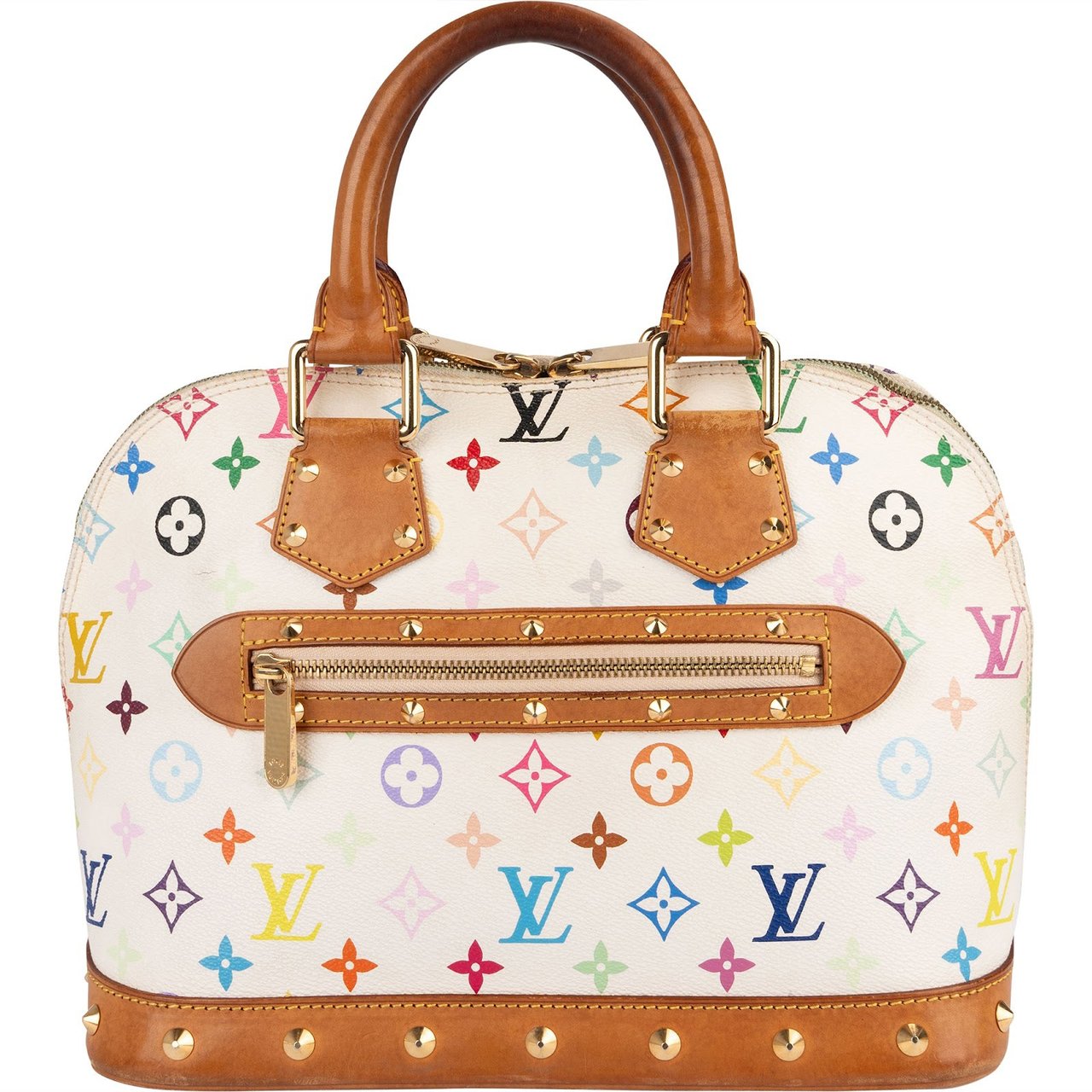 Louis Vuitton Monogram Murakami Multicolor Alma PM Handbag Wit