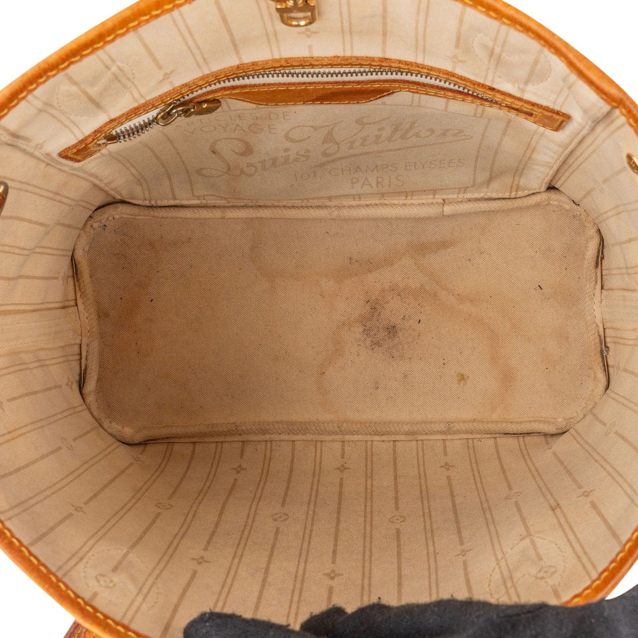 Louis Vuitton Louis Vuitton Monogram Damier Azur Canvas Neverfull PM Handbag Wit