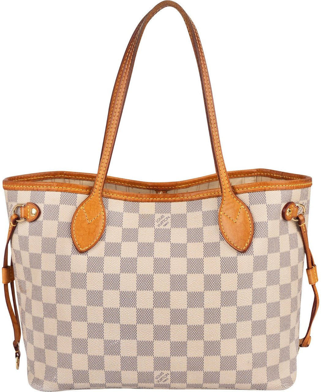Louis Vuitton Louis Vuitton Monogram Damier Azur Canvas Neverfull PM Handbag Wit