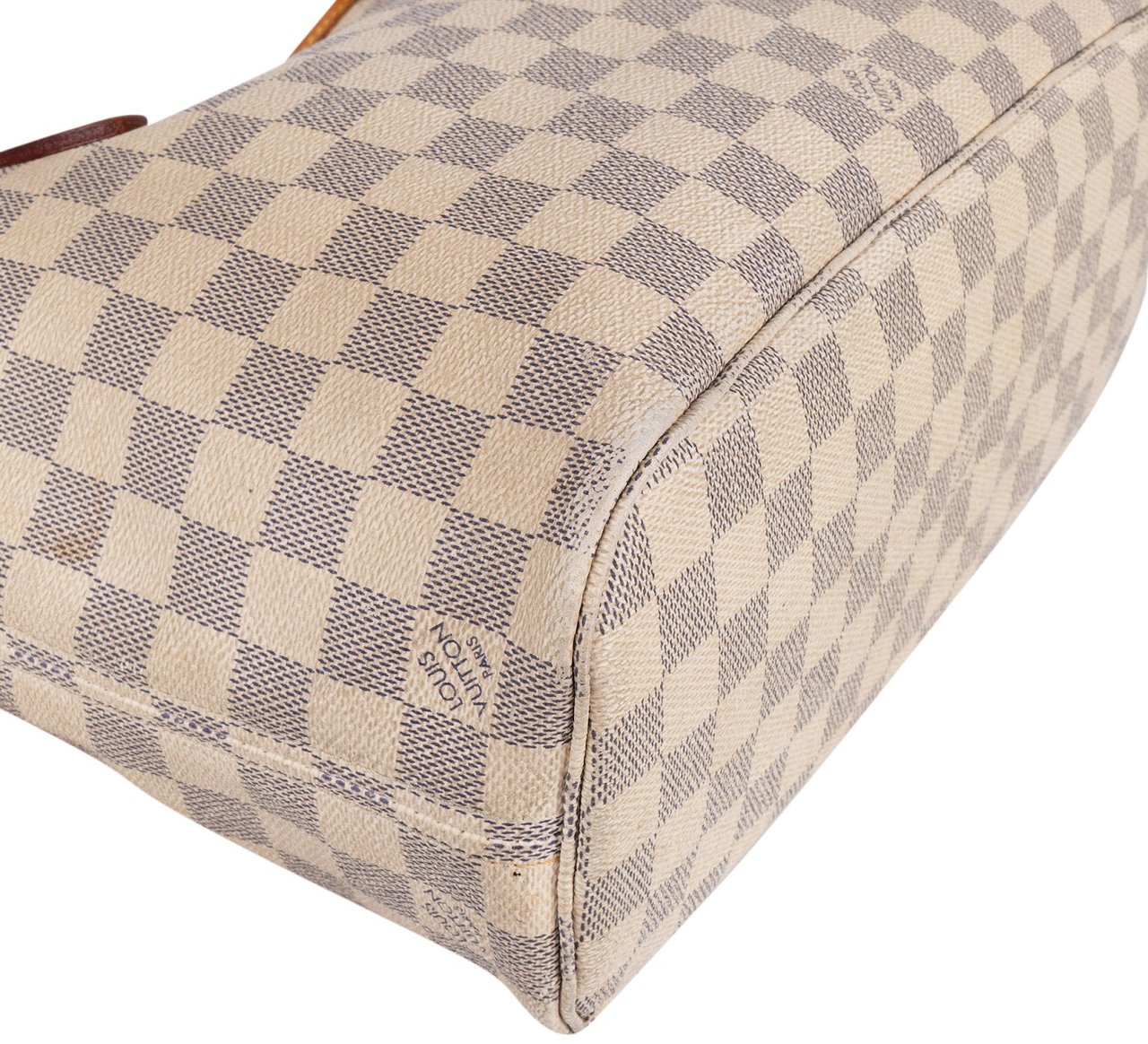 Louis Vuitton Louis Vuitton Monogram Damier Azur Canvas Neverfull PM Handbag Wit