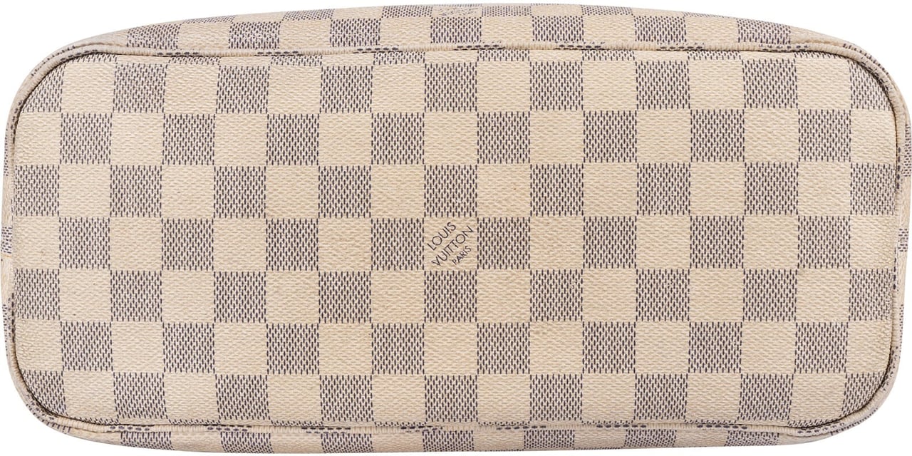 Louis Vuitton Louis Vuitton Monogram Damier Azur Canvas Neverfull PM Handbag Wit