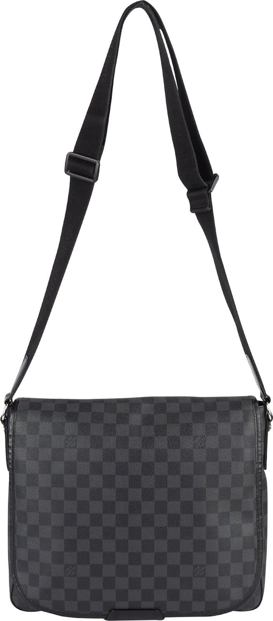 Louis Vuitton Louis Vuitton Monogram Damier Graphite Daniel Messenger Crossbody Bag Zwart