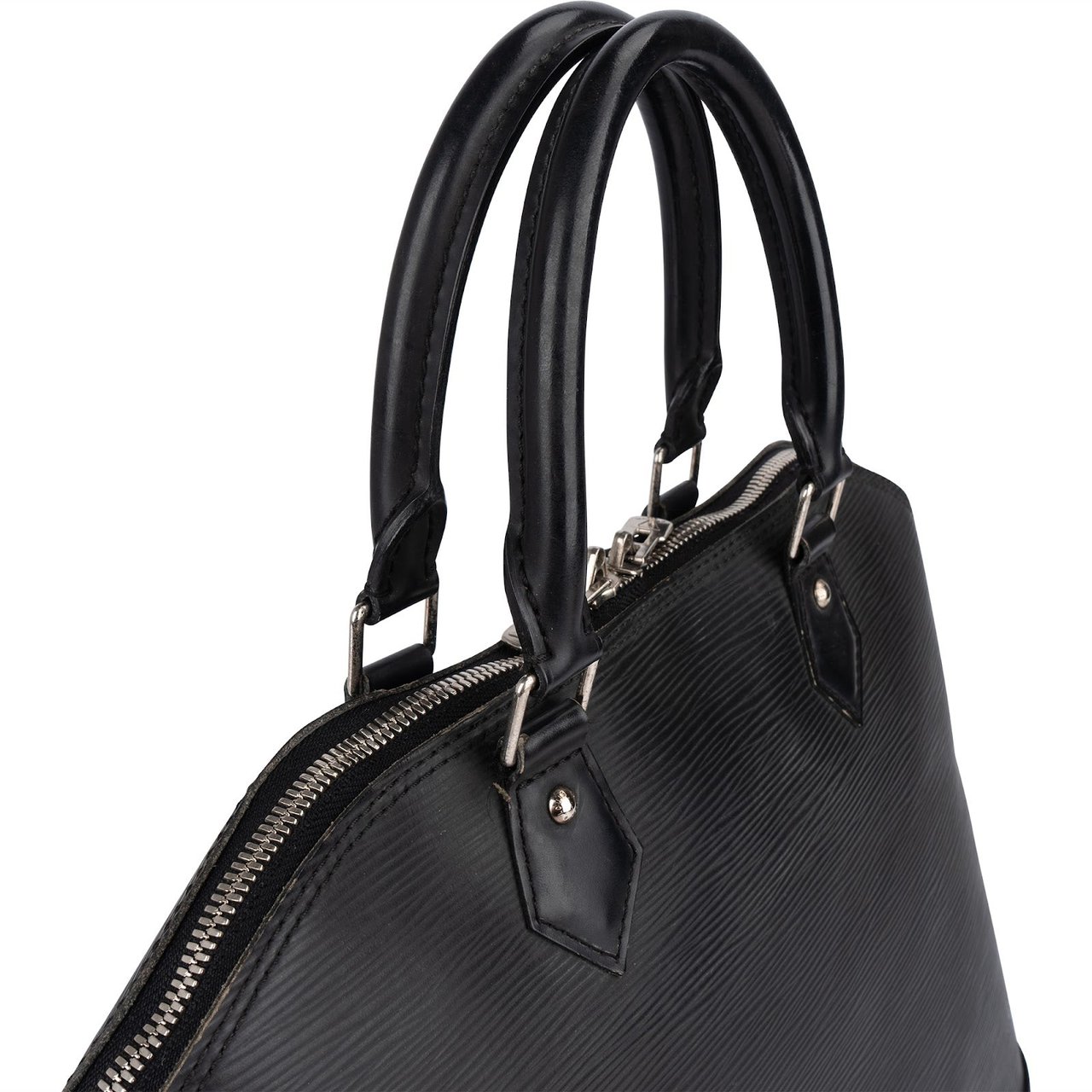Louis Vuitton Louis Vuitton Noir Epi Leather Alma GM Handbag Zwart