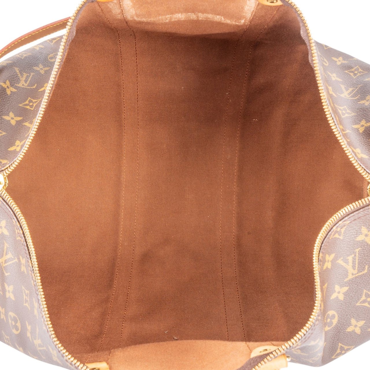 Louis Vuitton Monogram Canvas Keepall 50 Bandoulière Travel Bag Bruin