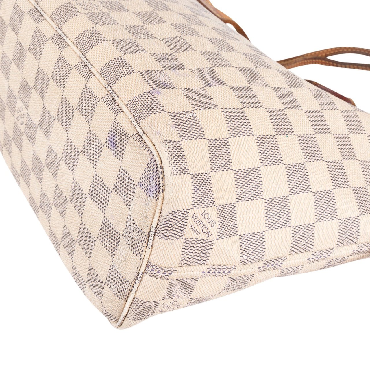 Louis Vuitton Louis Vuitton Monogram Damier Azur Neverfull PM Handbag Wit