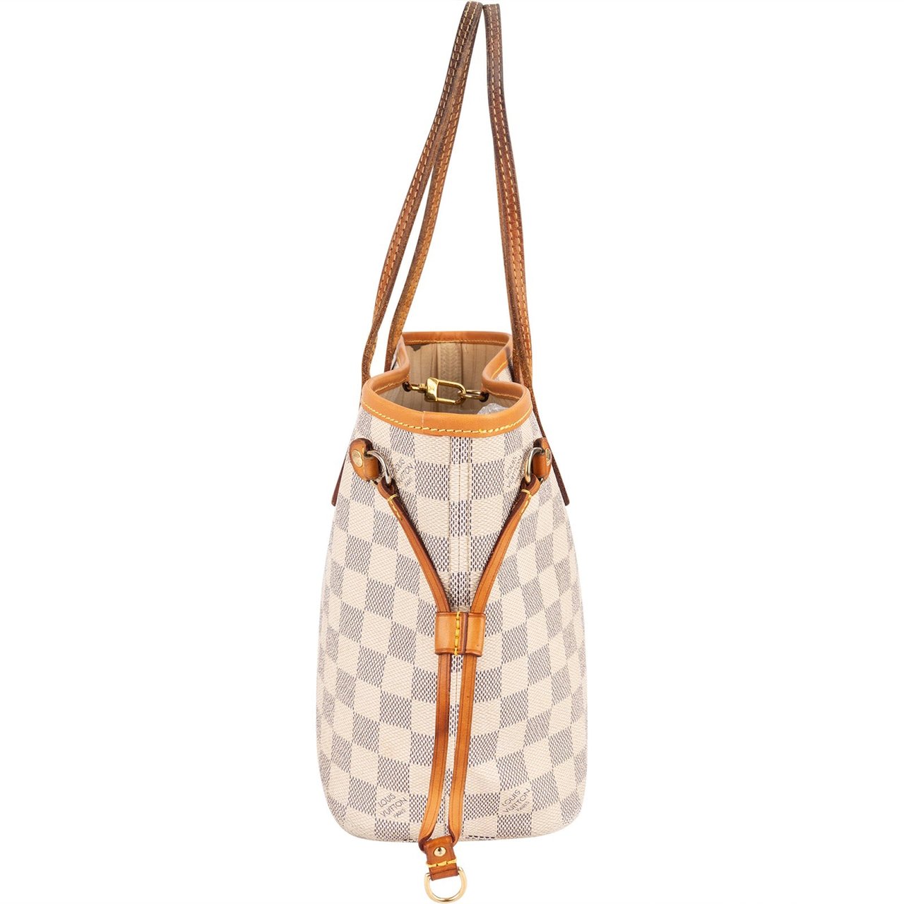 Louis Vuitton Louis Vuitton Monogram Damier Azur Neverfull PM Handbag Wit