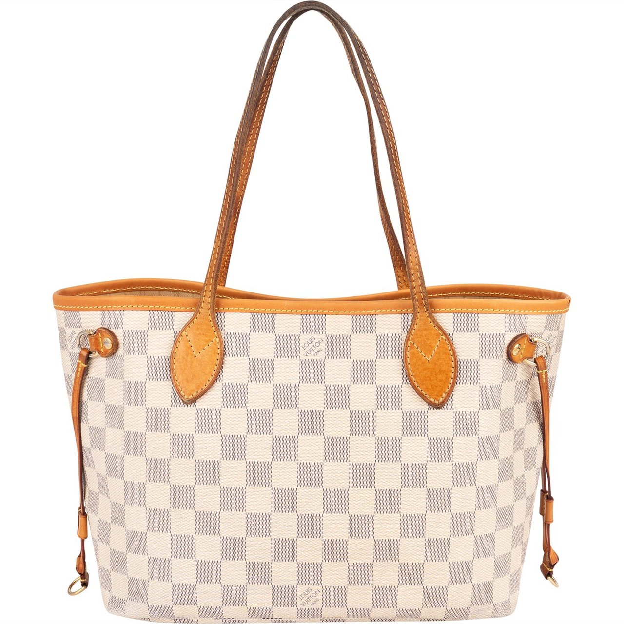 Louis Vuitton Louis Vuitton Monogram Damier Azur Neverfull PM Handbag Wit
