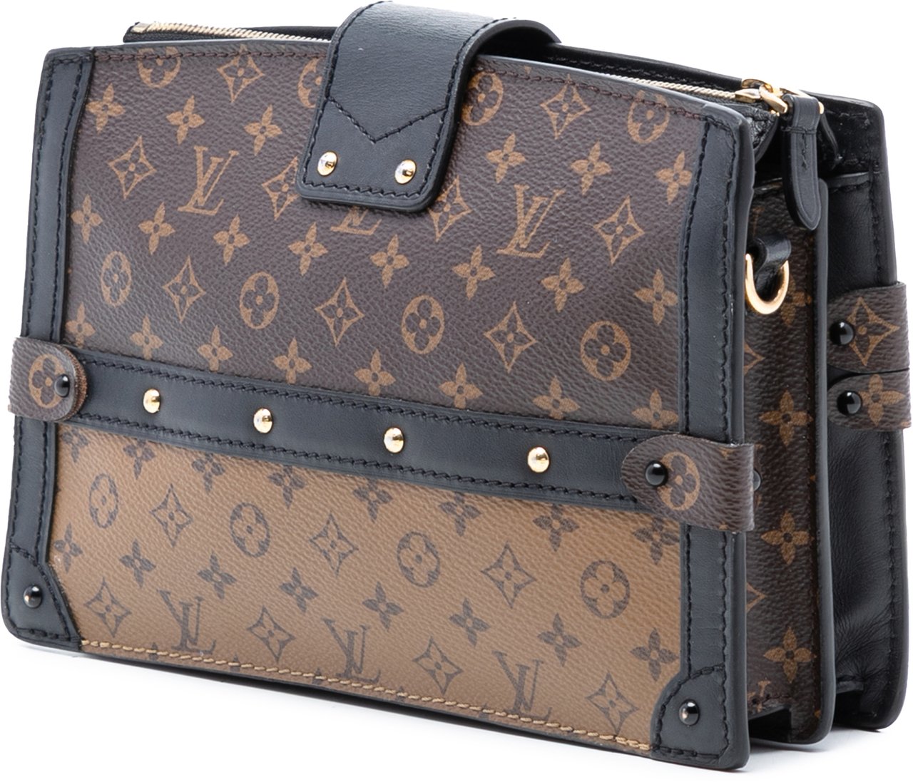 Louis Vuitton Monogram Reverse Trunk Clutch Bruin