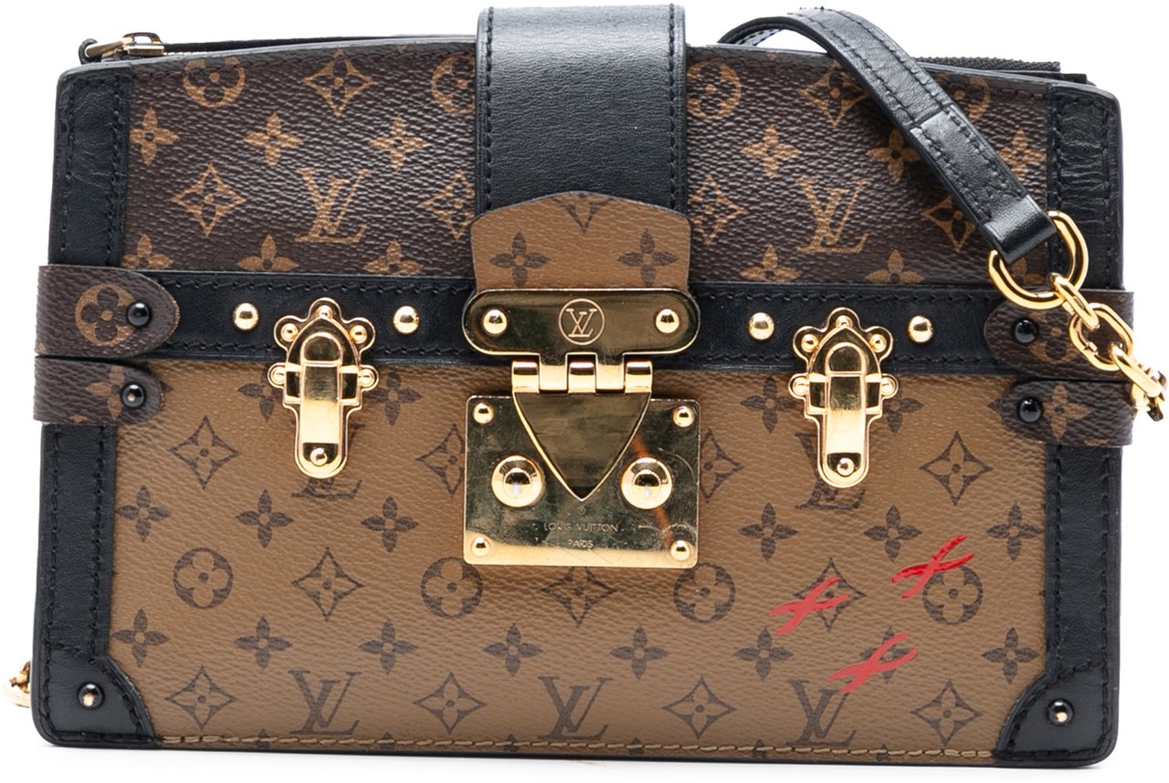 Louis Vuitton Monogram Reverse Trunk Clutch Bruin