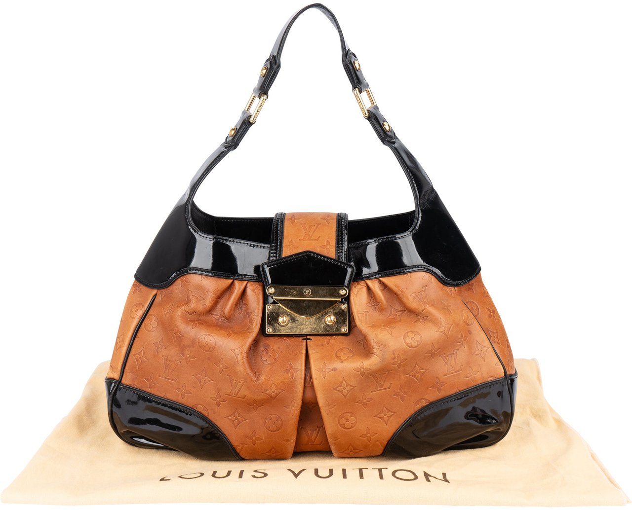 Louis Vuitton Patent Leather Monogram Empreinte Limited Polly Handbag Divers