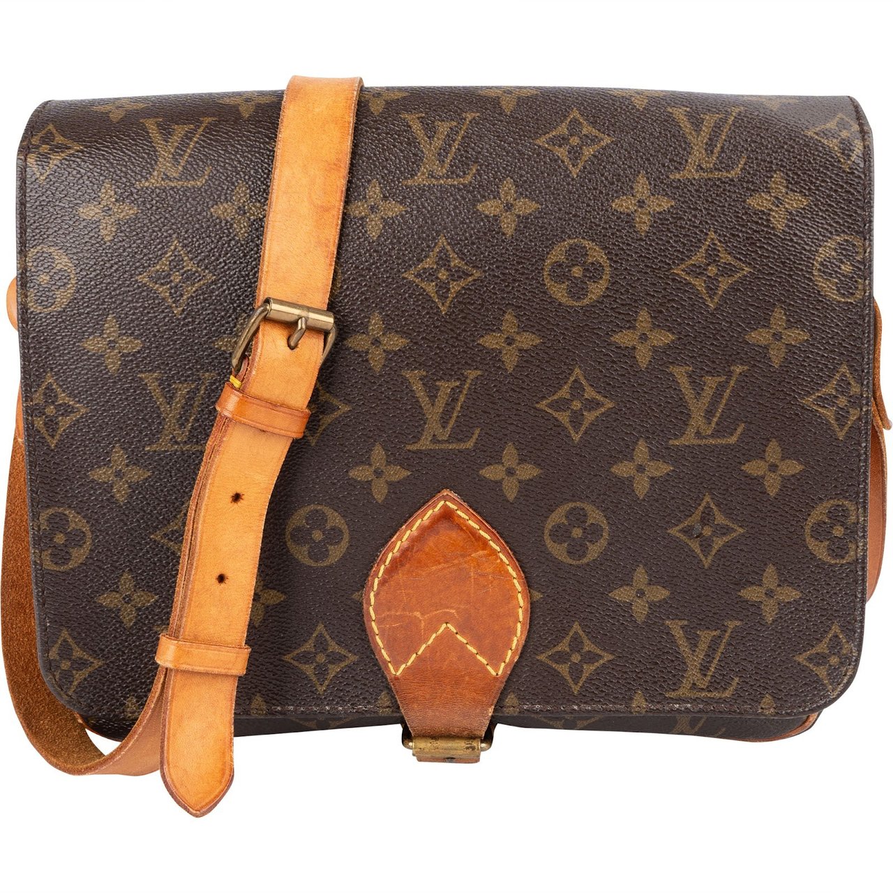 Louis Vuitton Louis Vuitton Monogram Canvas Cartouchière GM Crossbody Bag Bruin