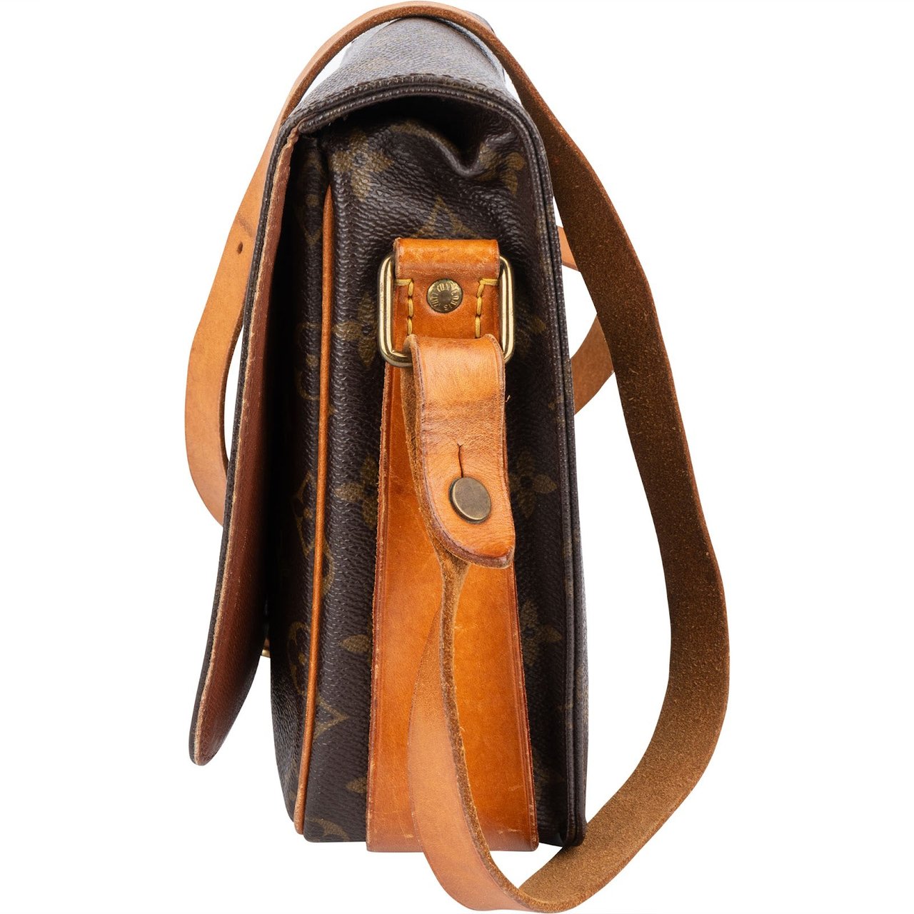 Louis Vuitton Louis Vuitton Monogram Canvas Cartouchière GM Crossbody Bag Bruin