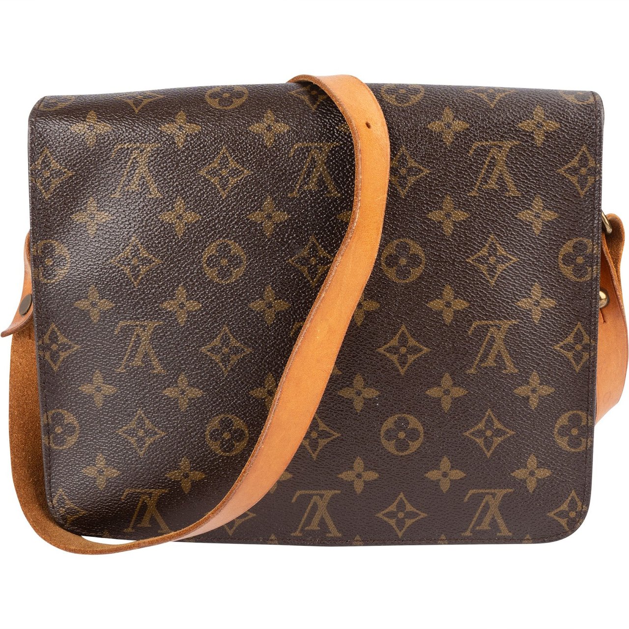Louis Vuitton Louis Vuitton Monogram Canvas Cartouchière GM Crossbody Bag Bruin