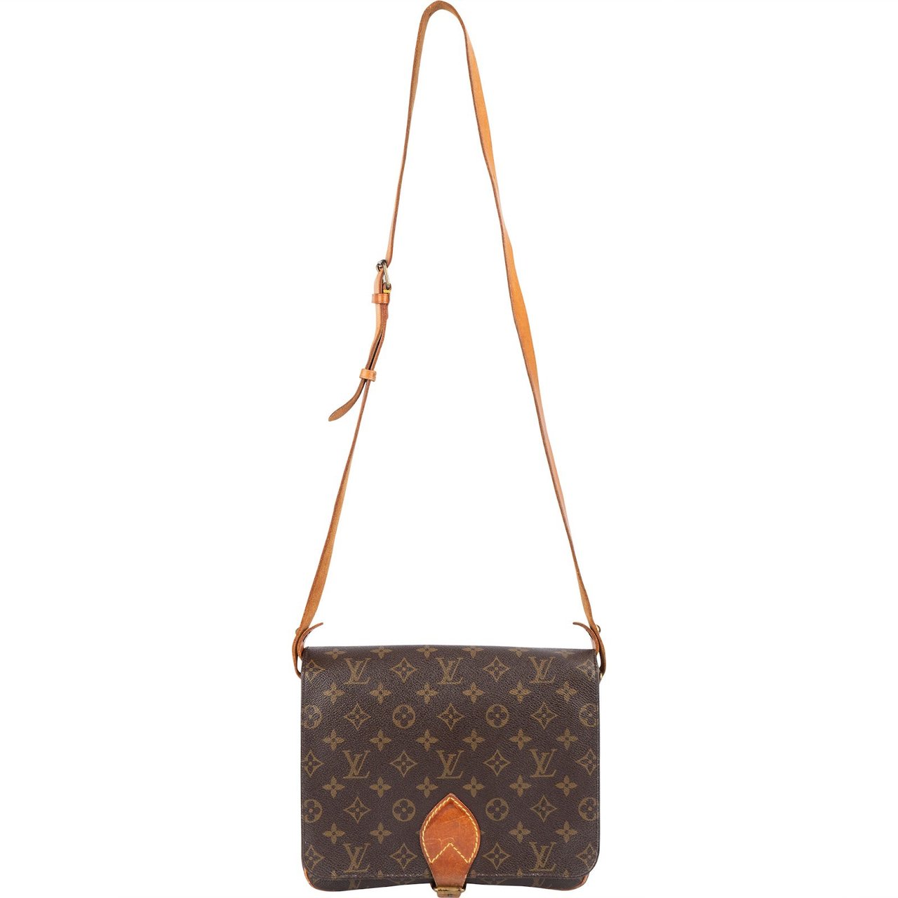 Louis Vuitton Louis Vuitton Monogram Canvas Cartouchière GM Crossbody Bag Bruin