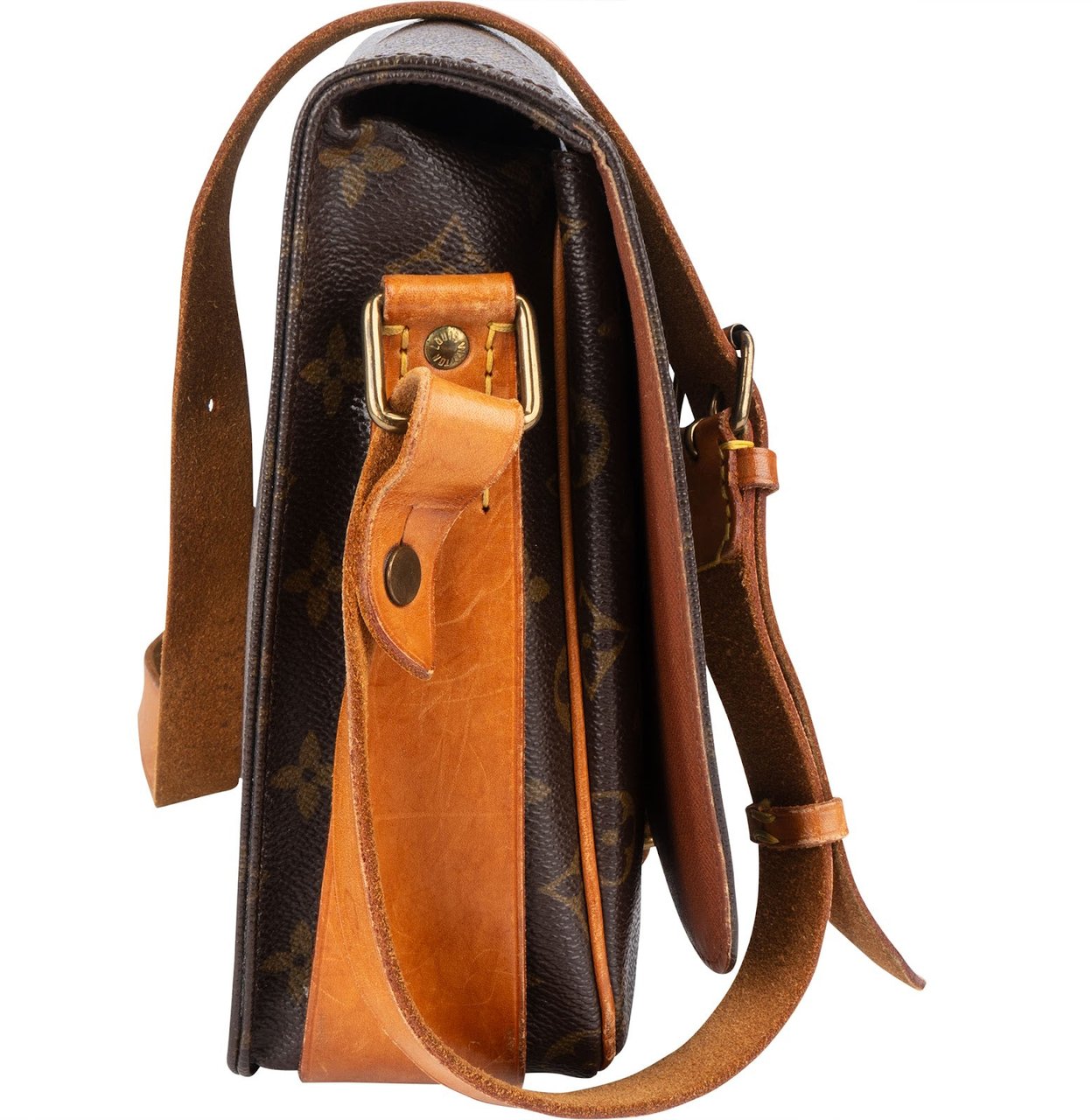 Louis Vuitton Louis Vuitton Monogram Canvas Cartouchière GM Crossbody Bag Bruin