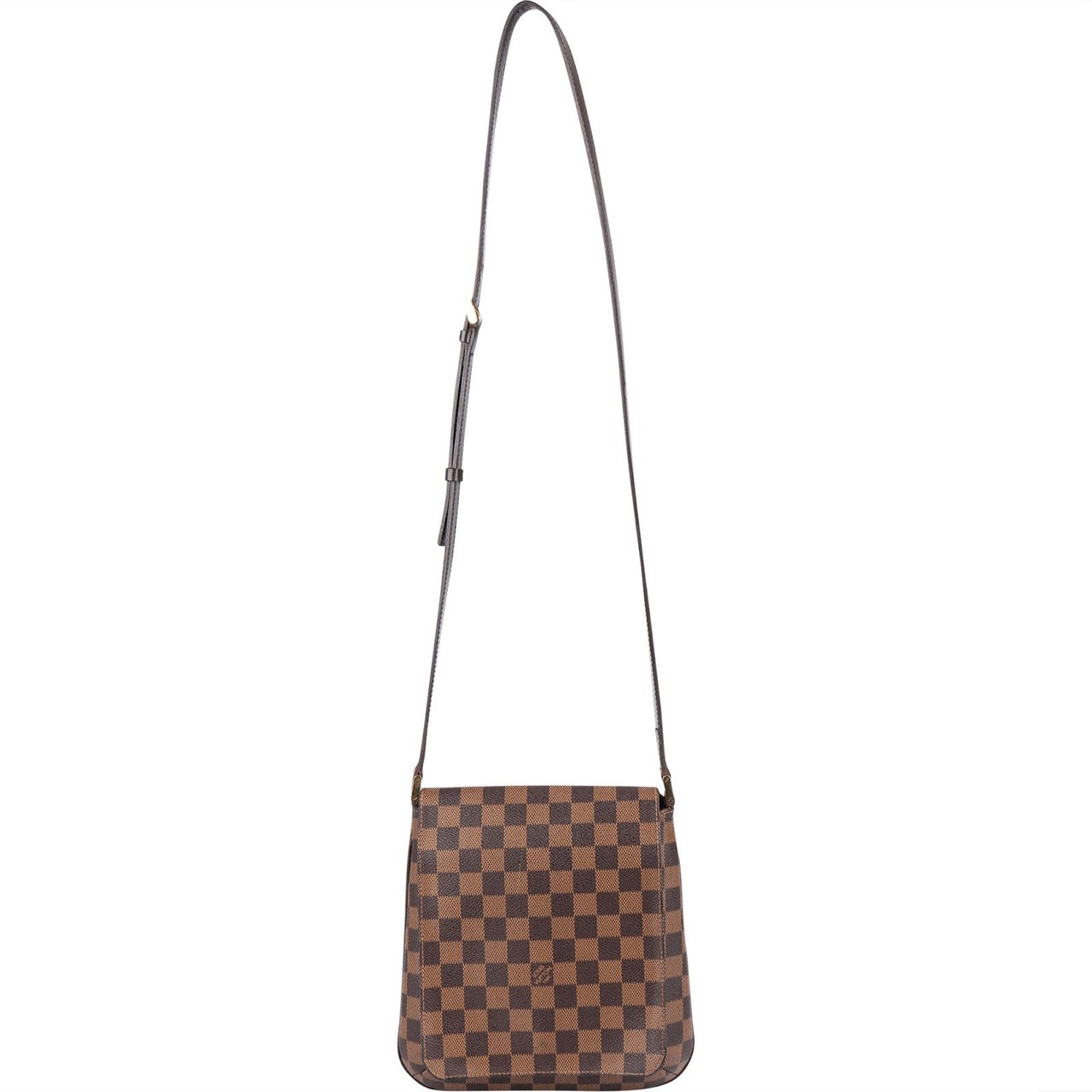 Louis Vuitton Damier Ebene Salsa Musette PM Crossbody Bag Bruin