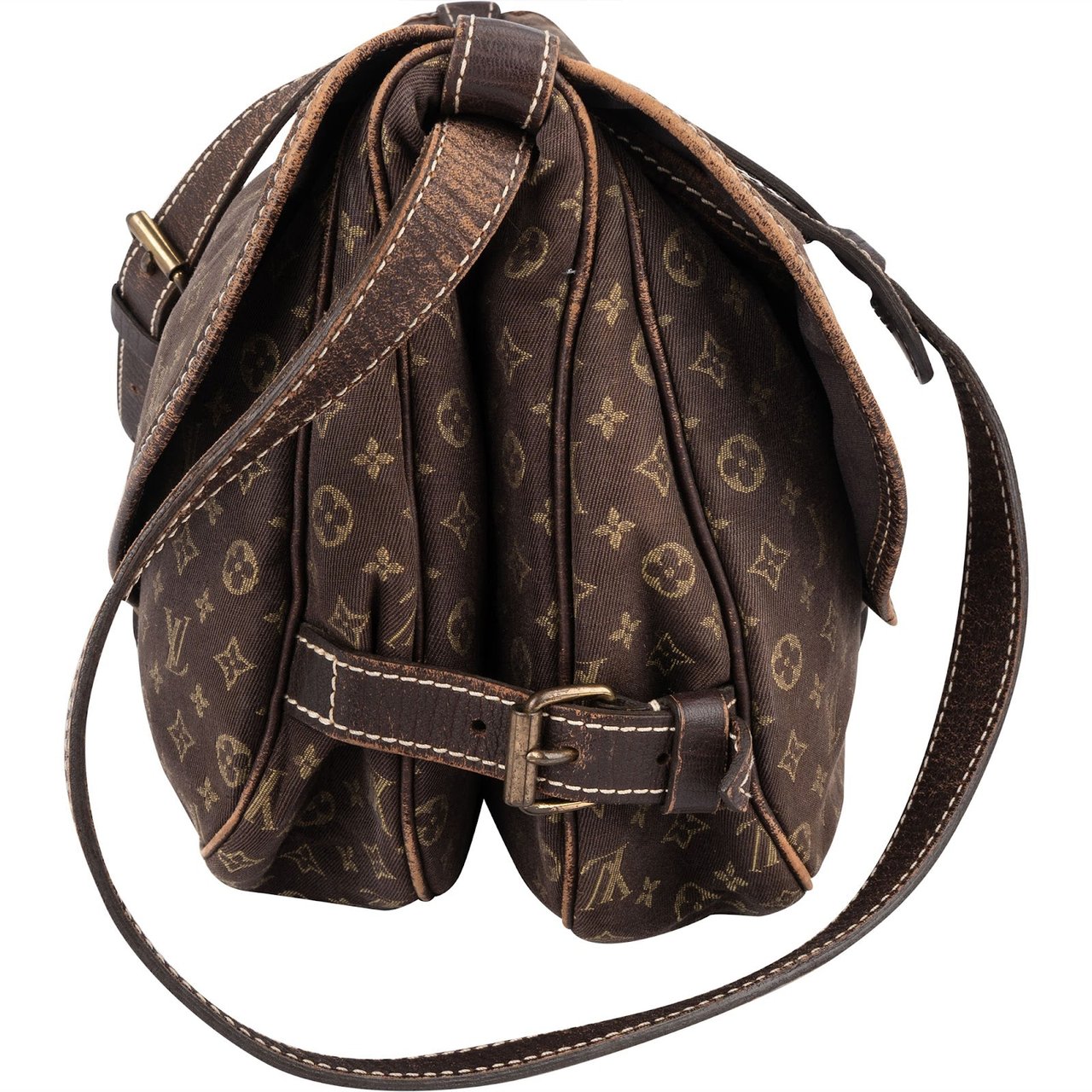 Louis Vuitton Louis Vuitton Monogram Mini Lin Saumur 30 Crossbody Bag Bruin