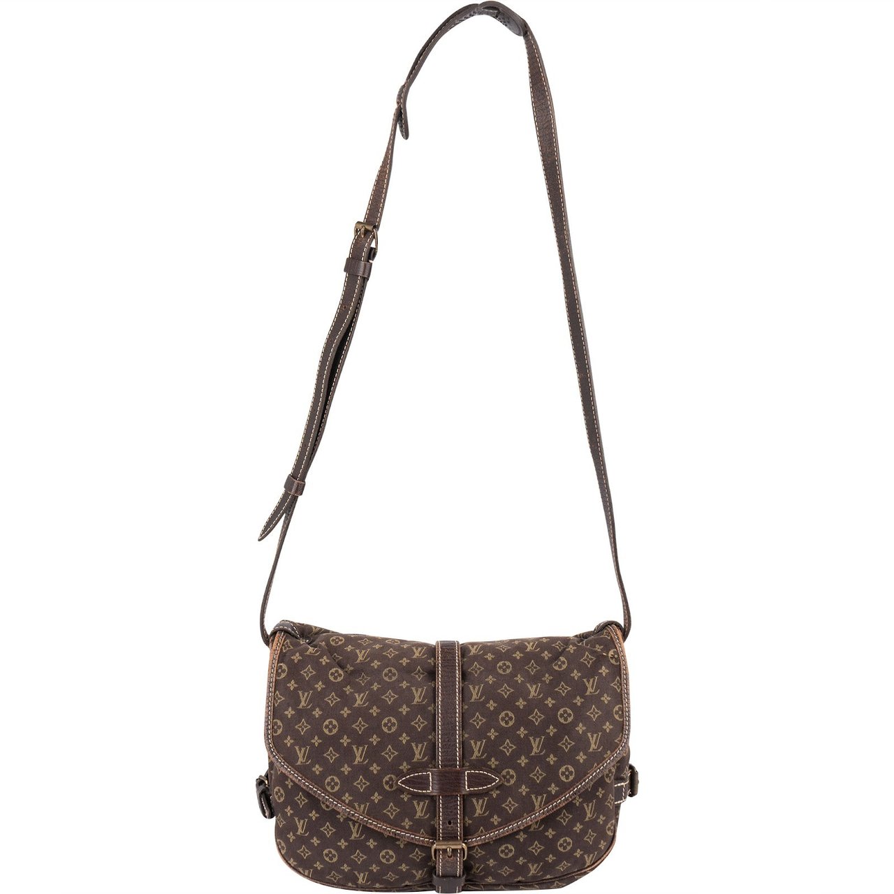Louis Vuitton Louis Vuitton Monogram Mini Lin Saumur 30 Crossbody Bag Bruin