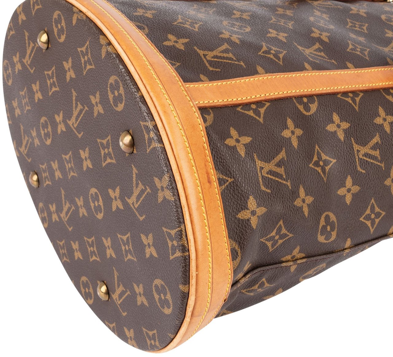 Louis Vuitton Monogram Canvas Bucket GM Shoulder Bag Bruin