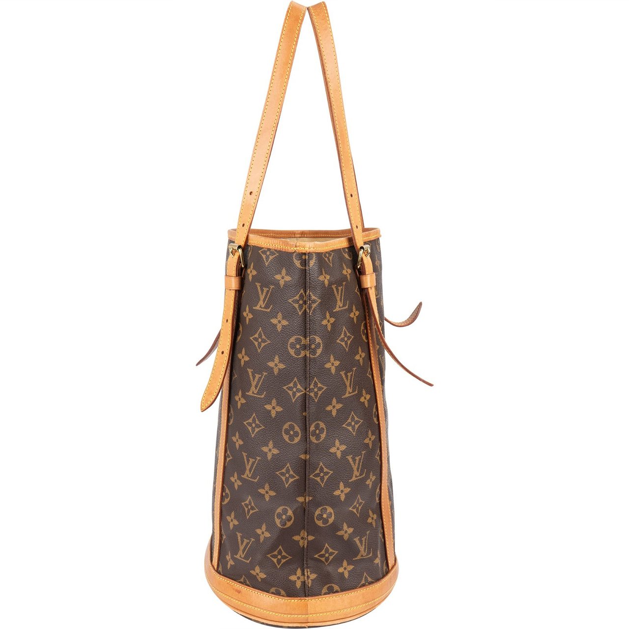 Louis Vuitton Monogram Canvas Bucket GM Shoulder Bag Bruin