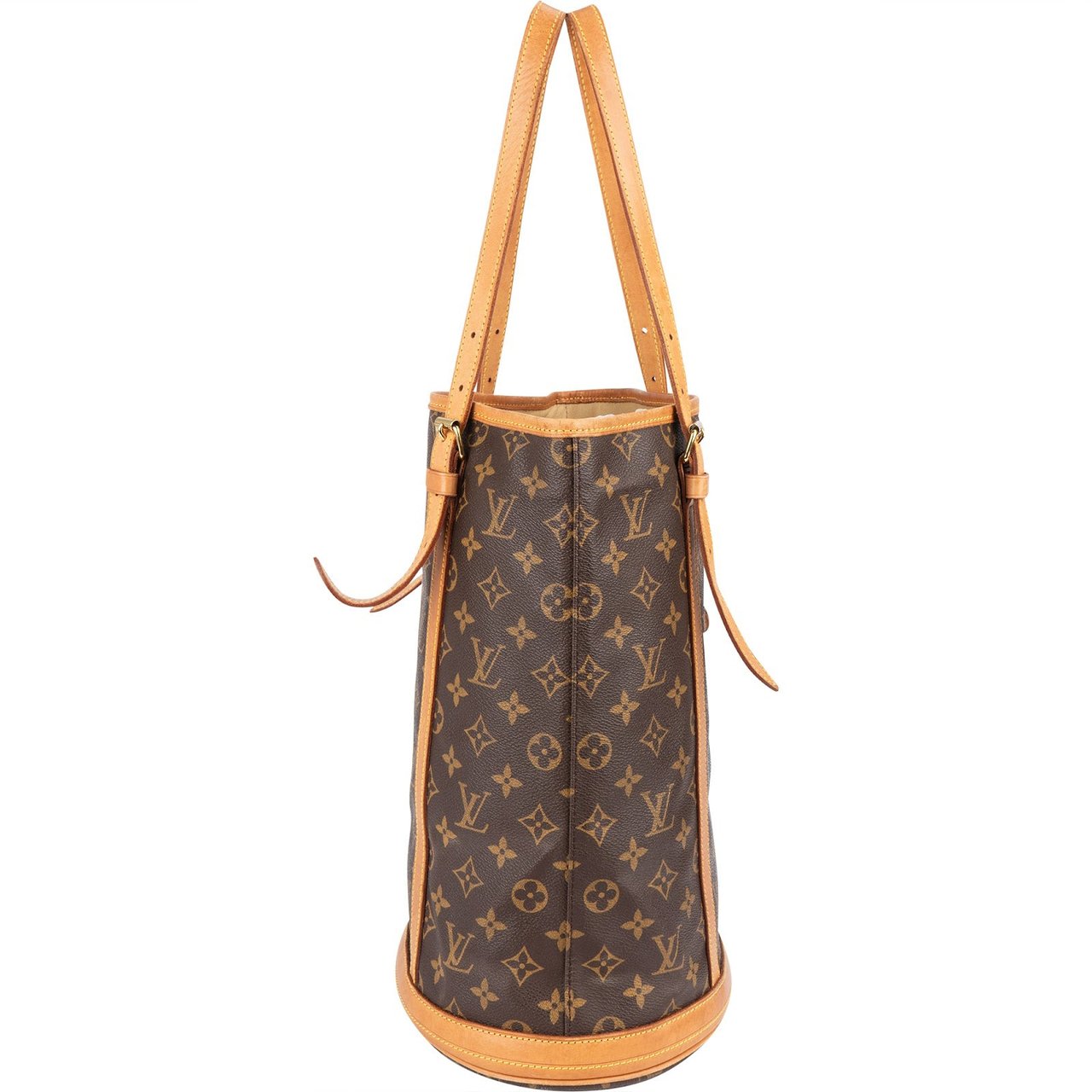 Louis Vuitton Monogram Canvas Bucket GM Shoulder Bag Bruin