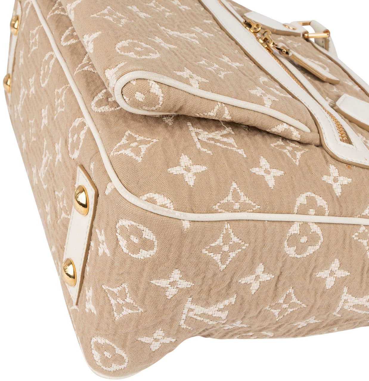 Louis Vuitton Louis Vuitton Monogram Denim Sabbia Cabas MM Handbag Beige