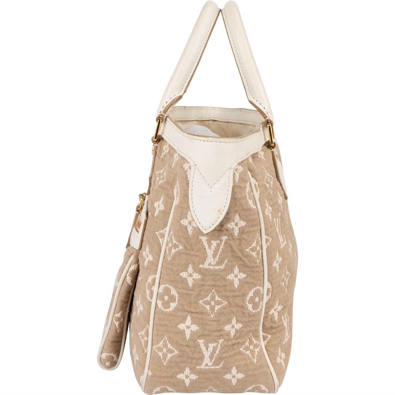 Louis Vuitton Louis Vuitton Monogram Denim Sabbia Cabas MM Handbag Beige