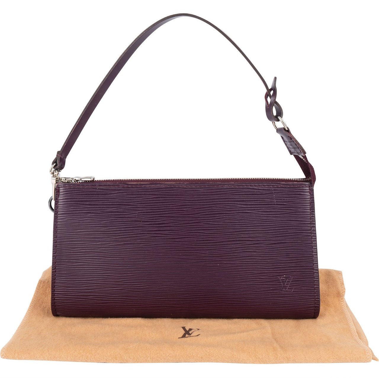 Louis Vuitton Purple Epi Leather Pochette Accessoires Handbag Paars