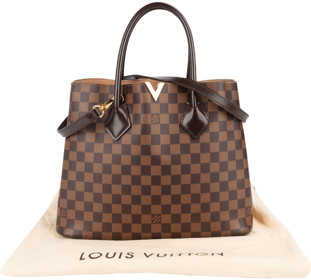Louis Vuitton Louis Vuitton Monogram Damier Ebene Kensington Handbag Bruin