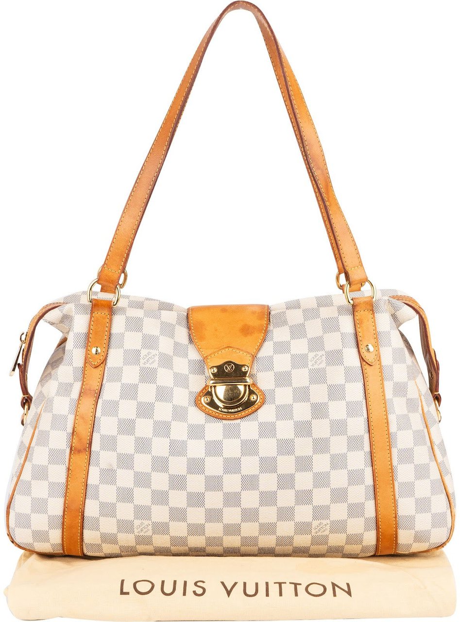 Louis Vuitton Louis Vuitton Monogram Damier Azur Stresa GM Shoulder Bag Wit