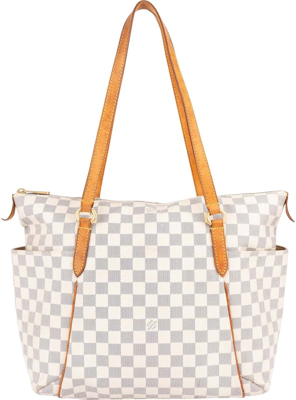 Louis Vuitton Monogram Damier Azur Canvas Totally GM Shoulder Bag Wit