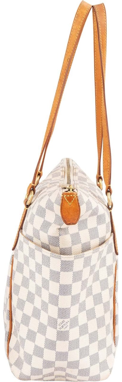 Louis Vuitton Monogram Damier Azur Canvas Totally GM Shoulder Bag Wit
