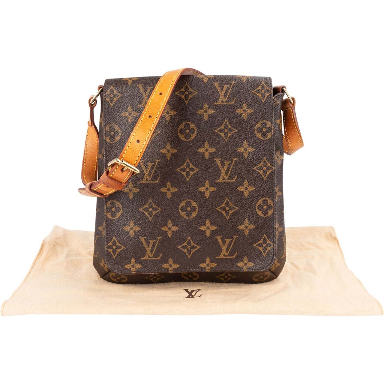 Louis Vuitton Monogram Canvas Salsa Musete PM Shoulder Bag Bruin