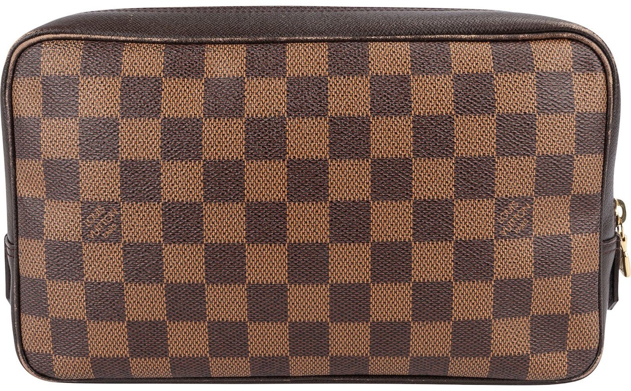 Louis Vuitton Louis Vuitton Monogram Damier Ebene Trousse Toilette 26 Clutch Bruin