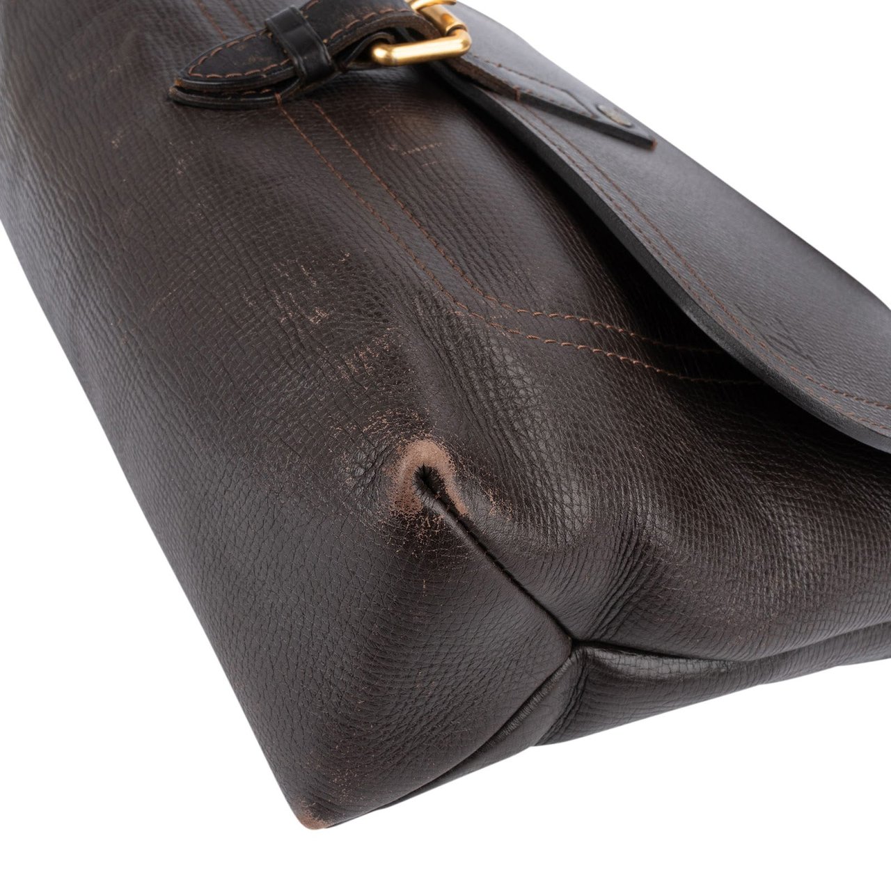 Louis Vuitton Leather Utah Leather Omaha Messenger Crossbody Bag Bruin