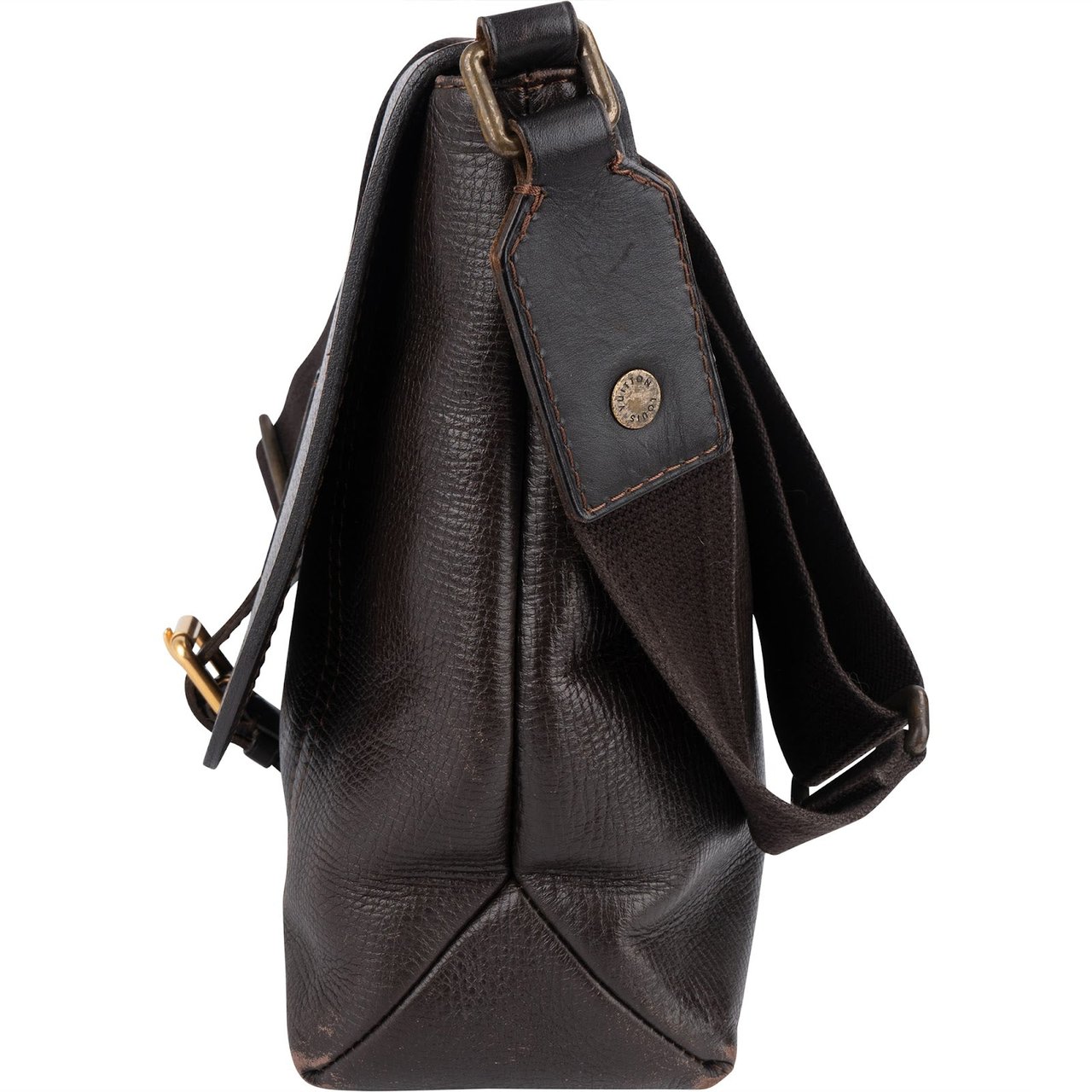 Louis Vuitton Louis Vuitton Leather Utah Leather Omaha Messenger Crossbody Bag Bruin