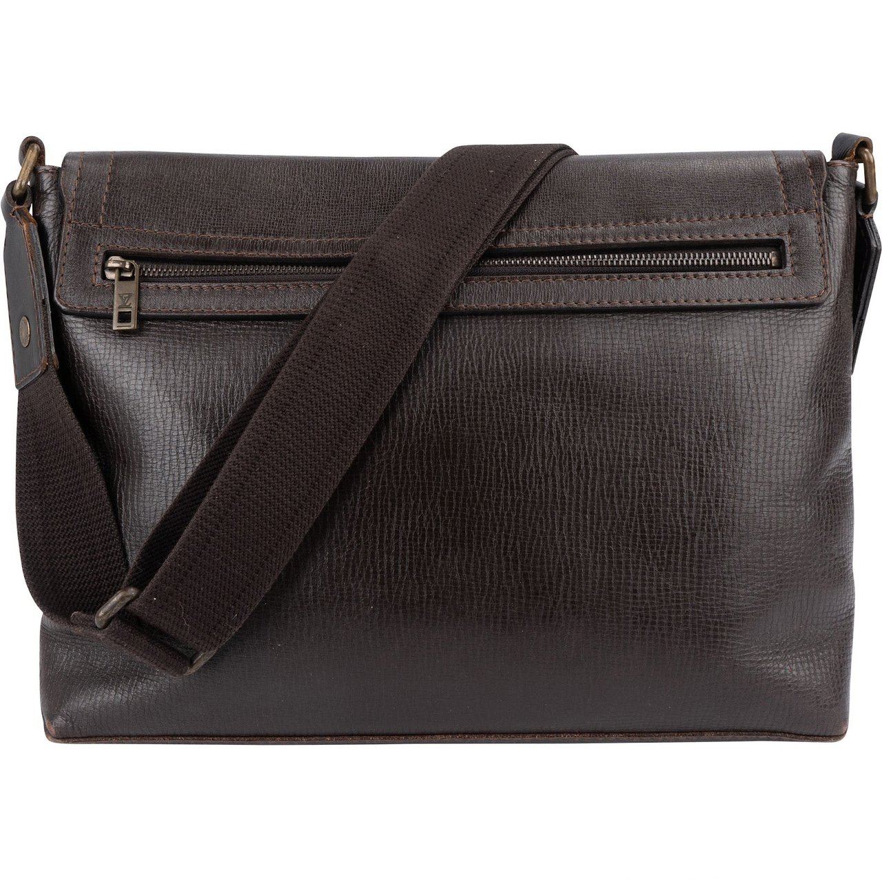 Louis Vuitton Leather Utah Leather Omaha Messenger Crossbody Bag Bruin
