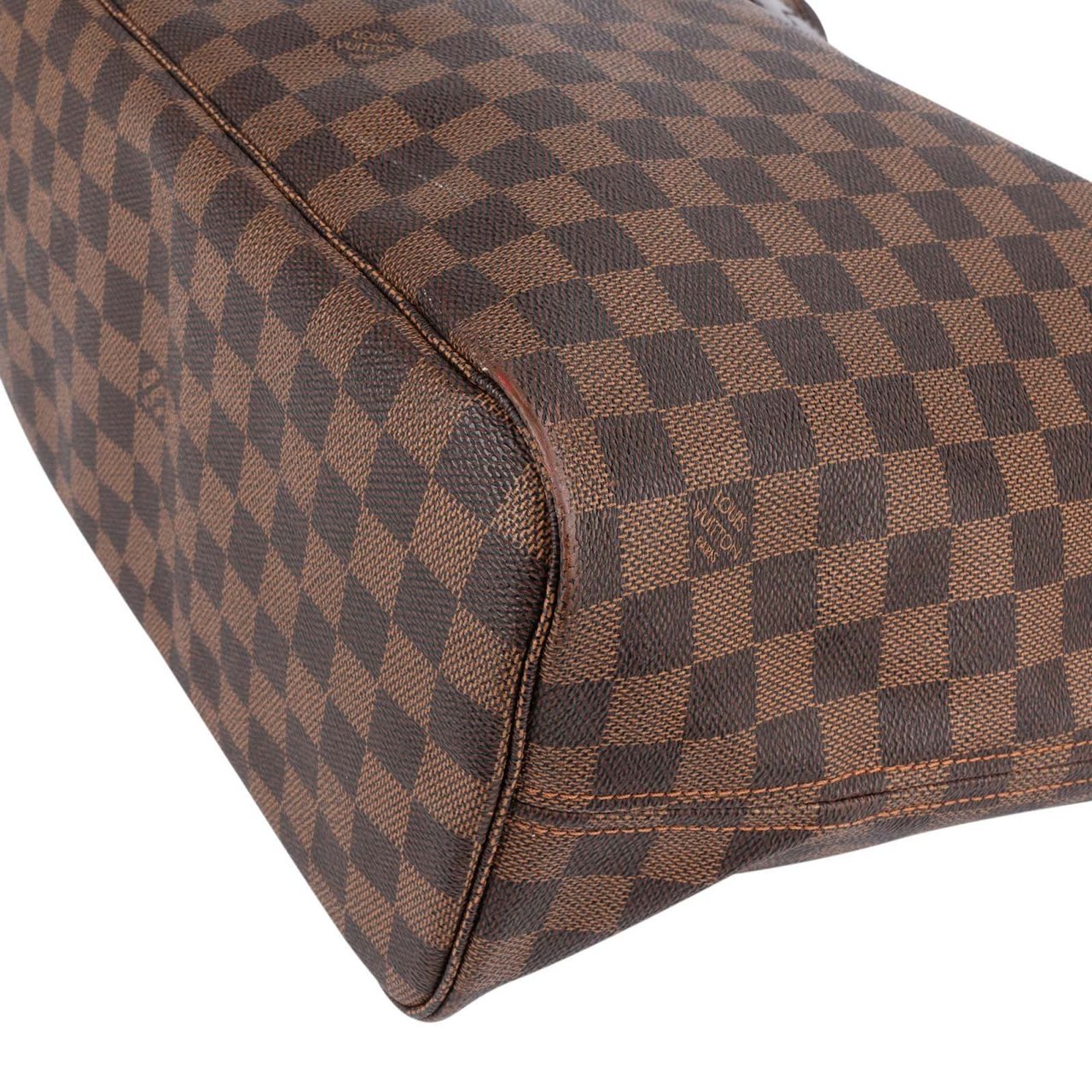 Louis Vuitton Monogram Damier Ebene Neverfull MM Shoulder Bag Bruin